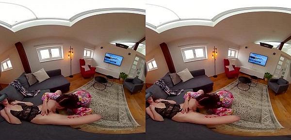  Czech VR 353 - Two Sluts Licking it Away Before Taking Your Cock